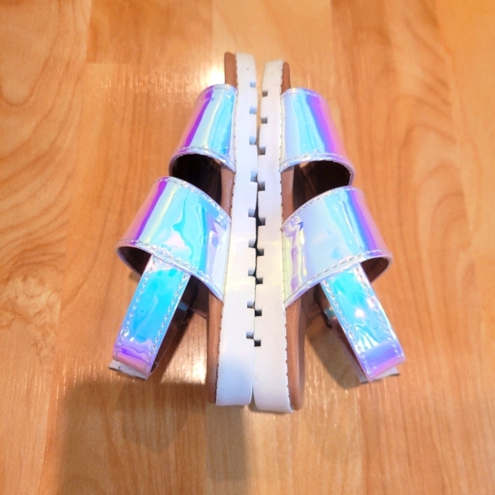 Tahari Iridescent Multicolor Sandals Baby Girl Size 5 - Picture 7 of 11